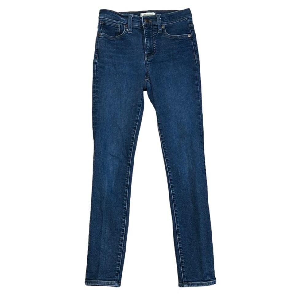 Madewell 9 inch rise skinny jeans medium/dark wash women's size 25